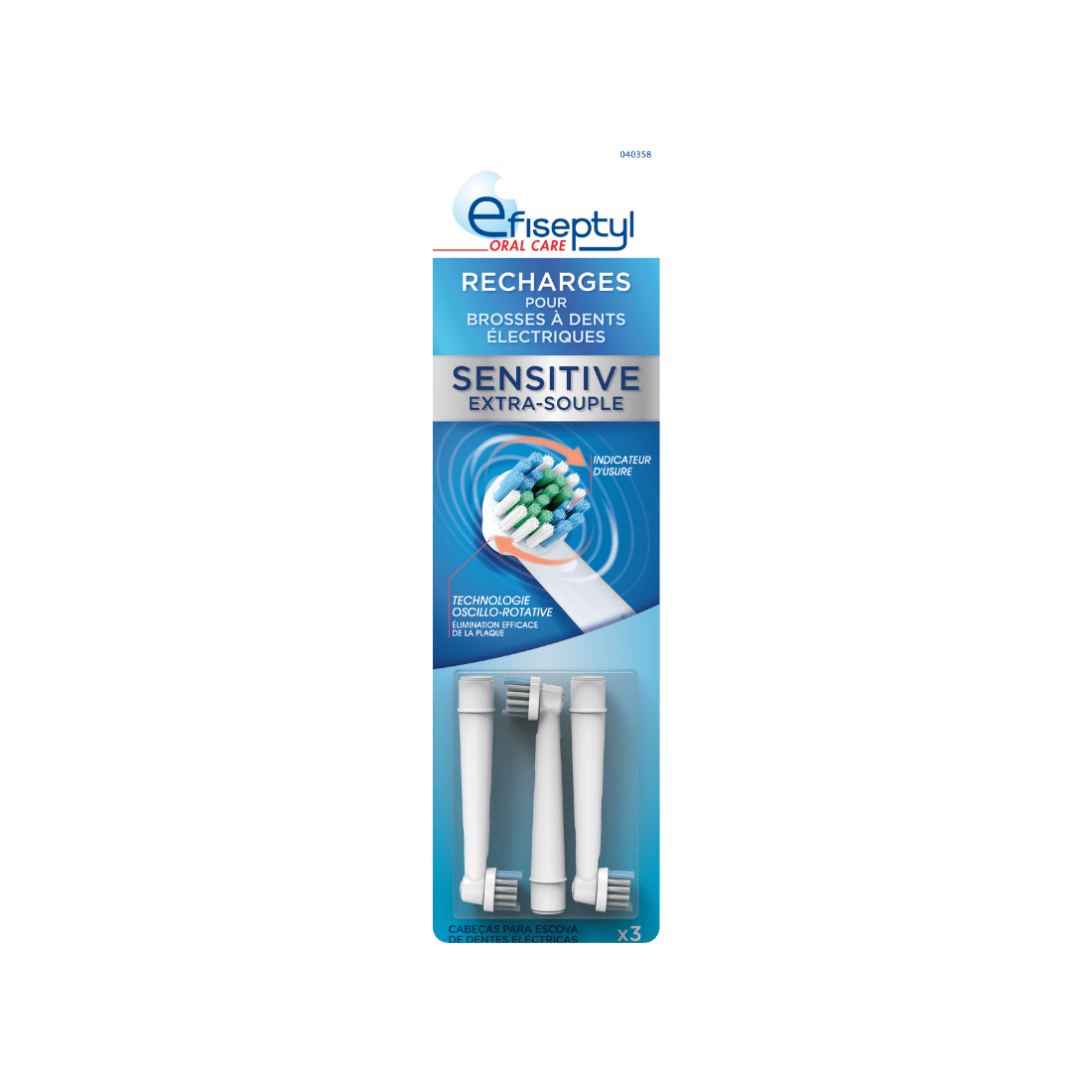 Recharges pour brosse à dents électrique, par EFISEPTYL